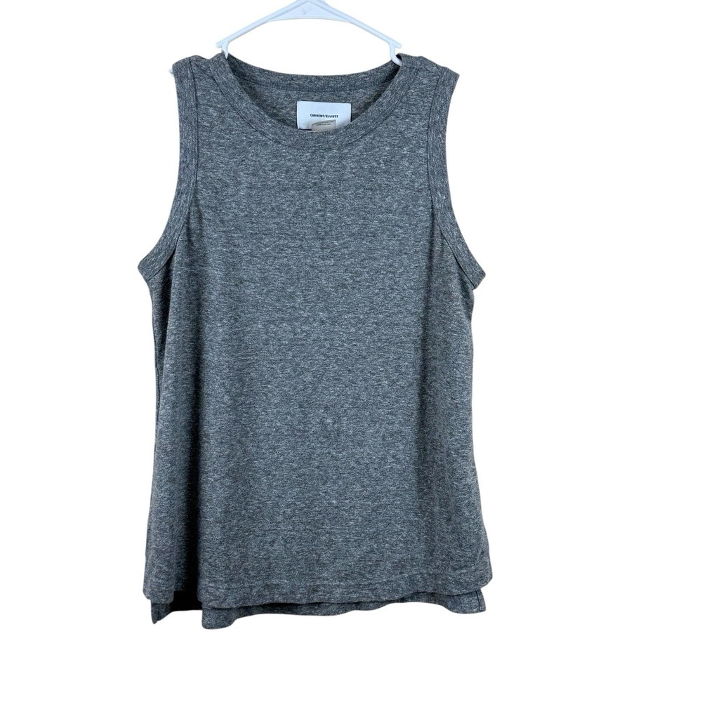 Current/Elliott The Muscle Tee Tank USA Cotton Gray Luxury Minimal Boho